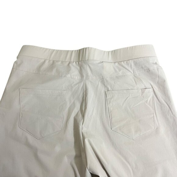 NUNO women's pants M off white light gray pull on italian fabric - Picture 7 of 8